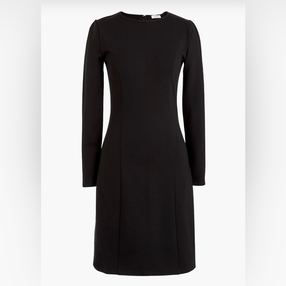 J. CREW Women’s  Black Stretch Long Sleeves Ponte Mini Dress Size 12